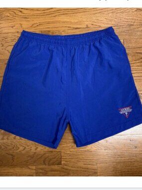 Guess Sport USA Vintage 90s Athletic Shorts, Blue - Size Large